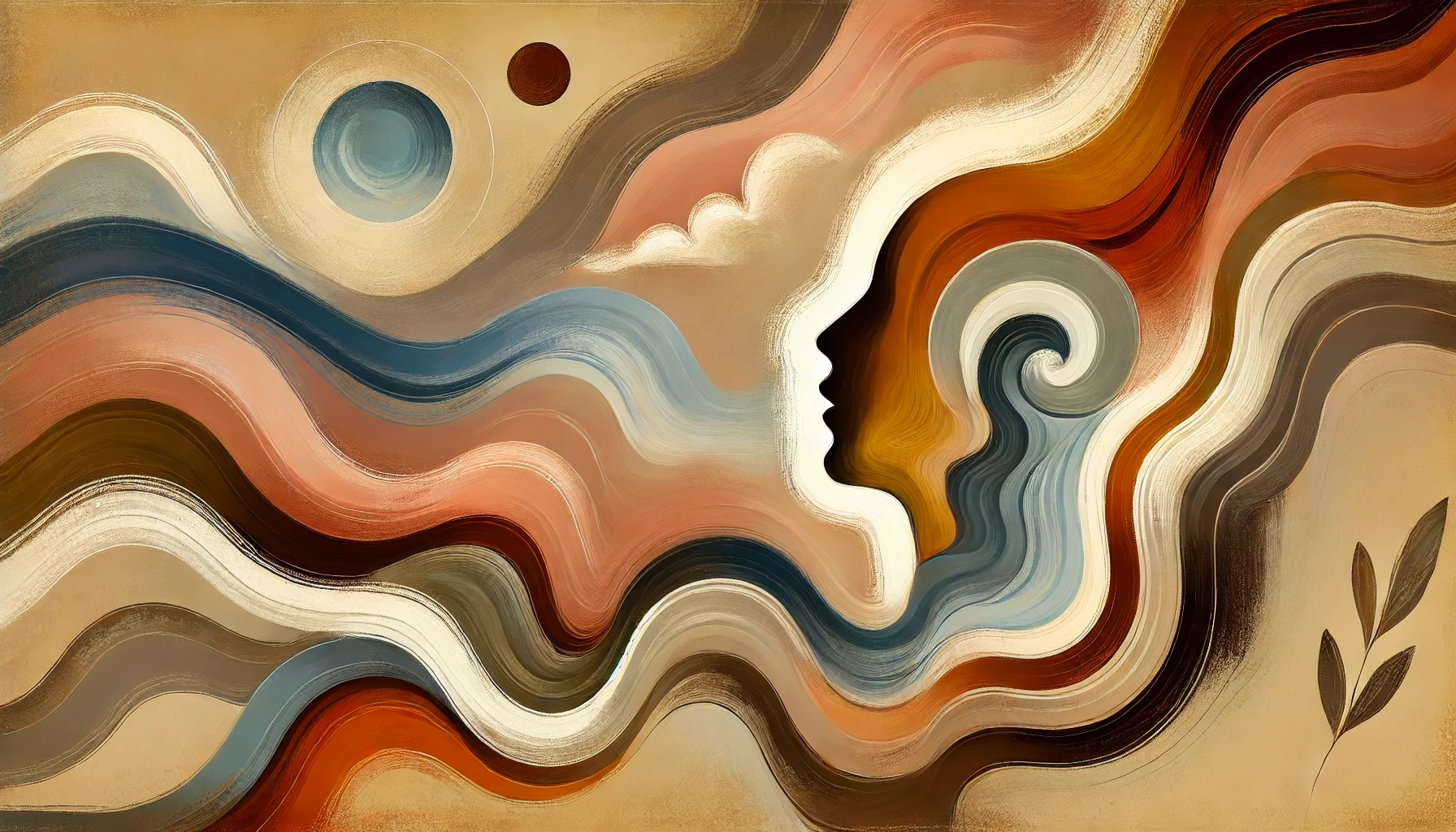 Abstrakte Darstellung von Gedankenwellen